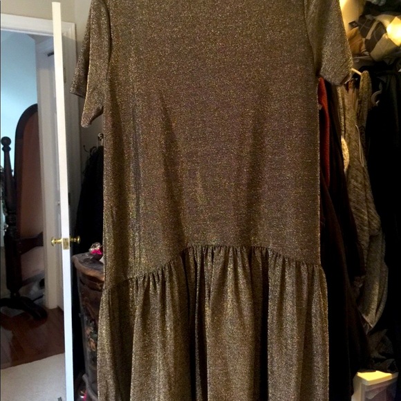 Gold sparkle dress/top NEW - Picture 4 of 5